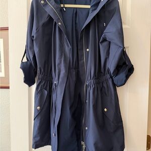 White House Black Market Navy Trench Anorak